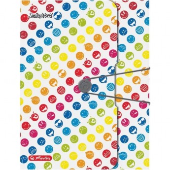 Папка с резинкой HERLITZ SMILEY RAINBOW, А4