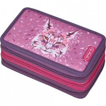 Пенал HERLITZ LYNX, пустой, 3 молнии