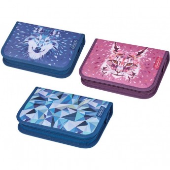 Пенал пустой HERLITZ WILD ANIMALS, асс., 3 мотива